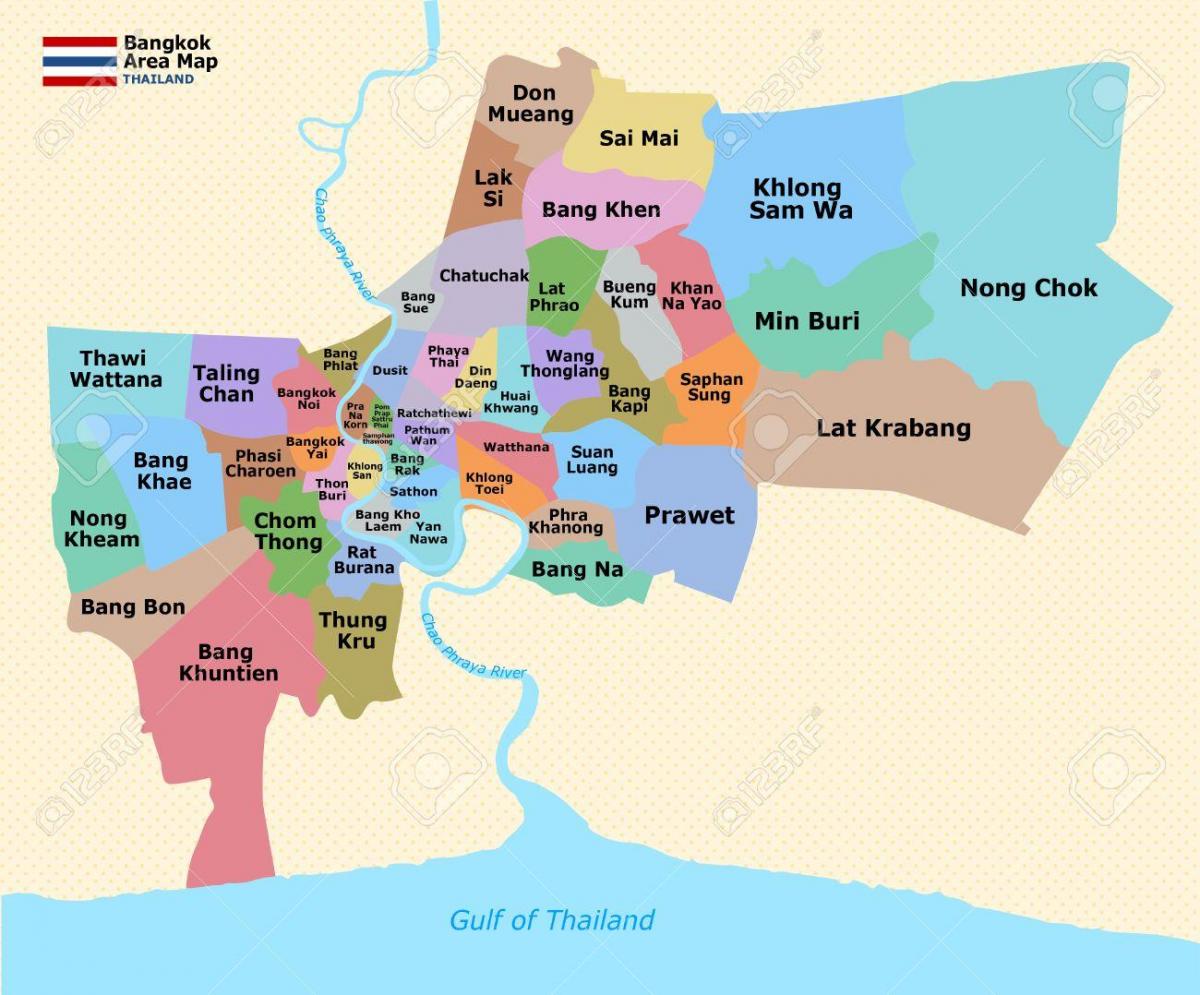 kaart bangkok linnaosa