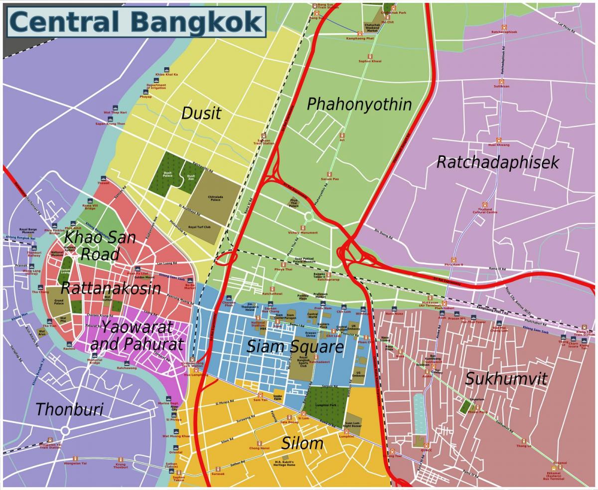 valdkonnad bangkok kaart