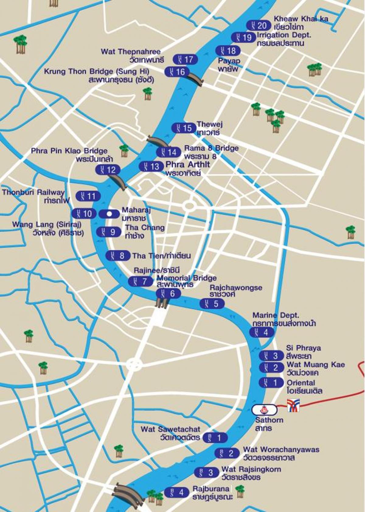 bangkok kanal kaart