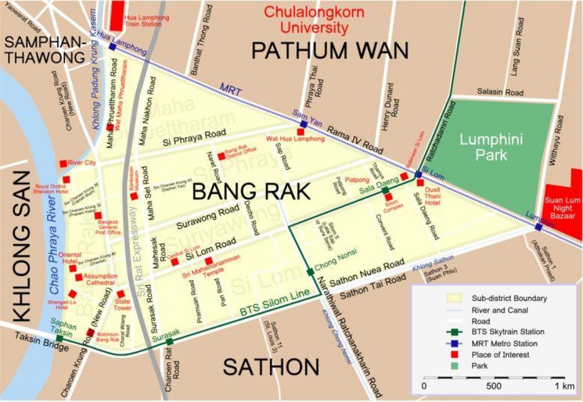 kaart bangkok red light district