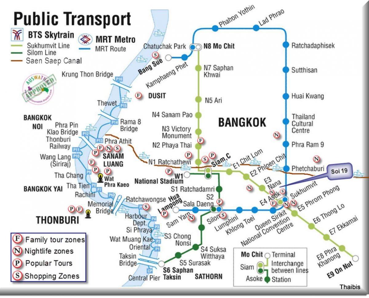 bangkok ühistransport kaart