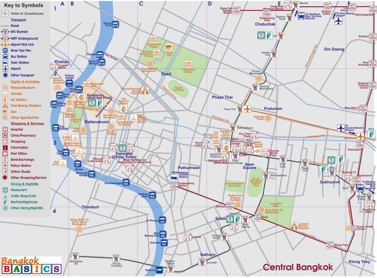 kaart kesk-bangkok