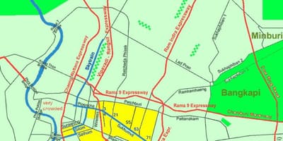 Bangkoki kesklinna piirkonnas kaart