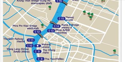 Kaart bangkok jõgi transport