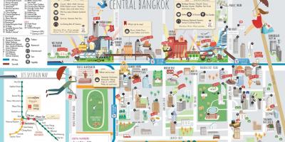 Bangkok shopping mall kaart