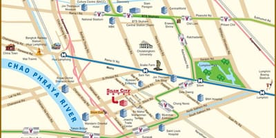 Kaart jõe linna bangkok
