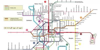 Bangkok metro station kaart