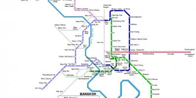 Metroo kaart, bangkok, tai