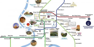 Suvarnabhumi lennujaama link kaardile